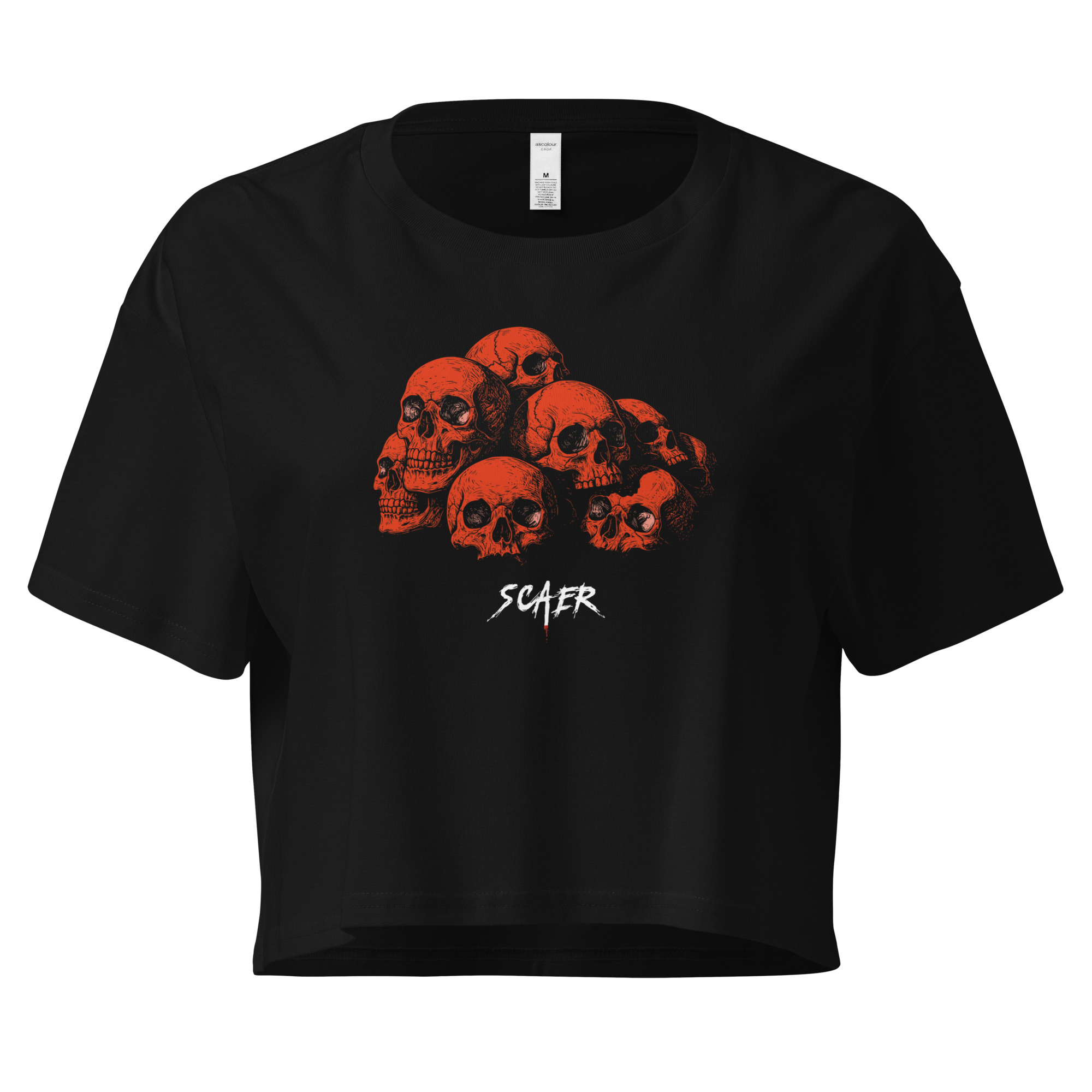 Crop top Red Skulls