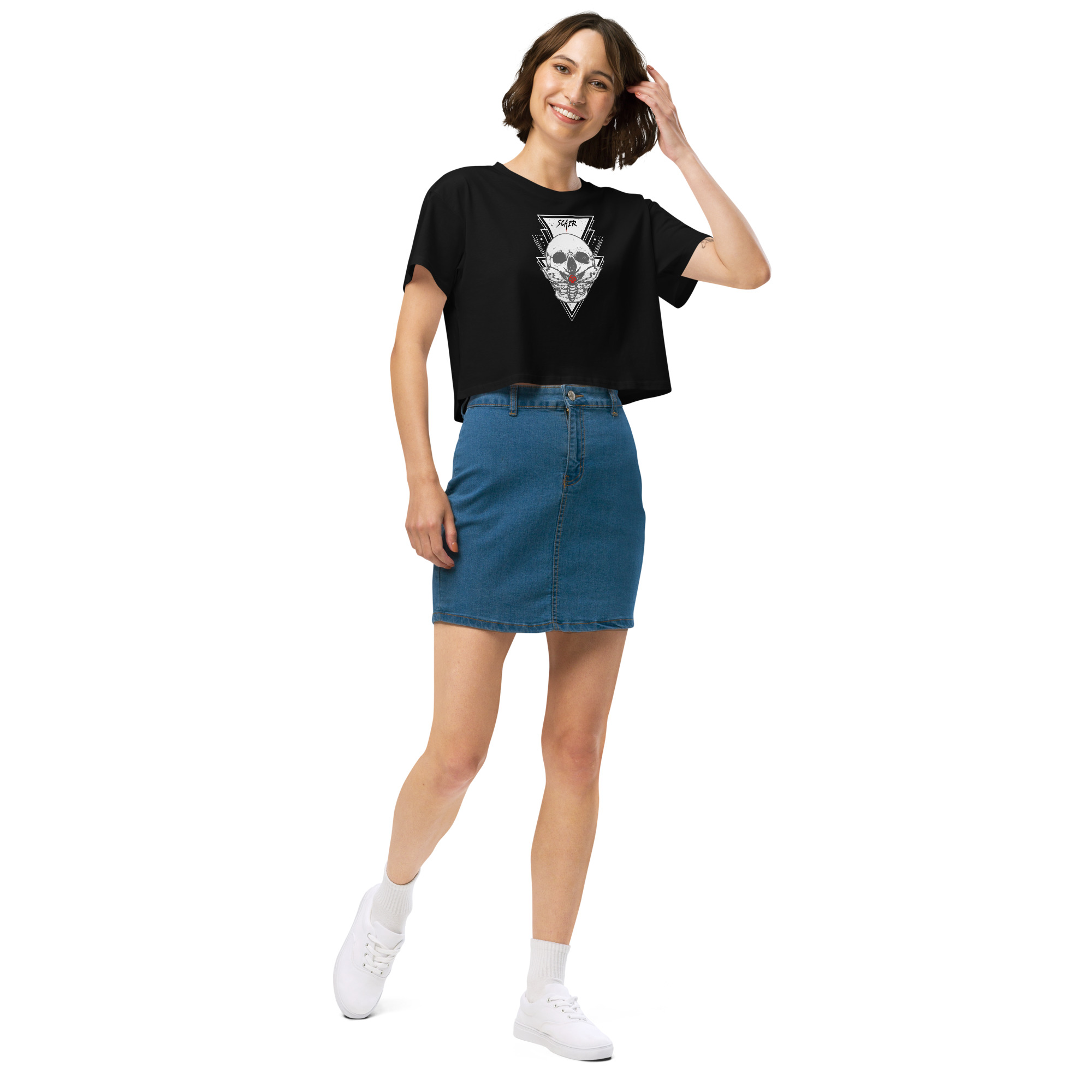 Crop top Skull&Butterfly – Image 2