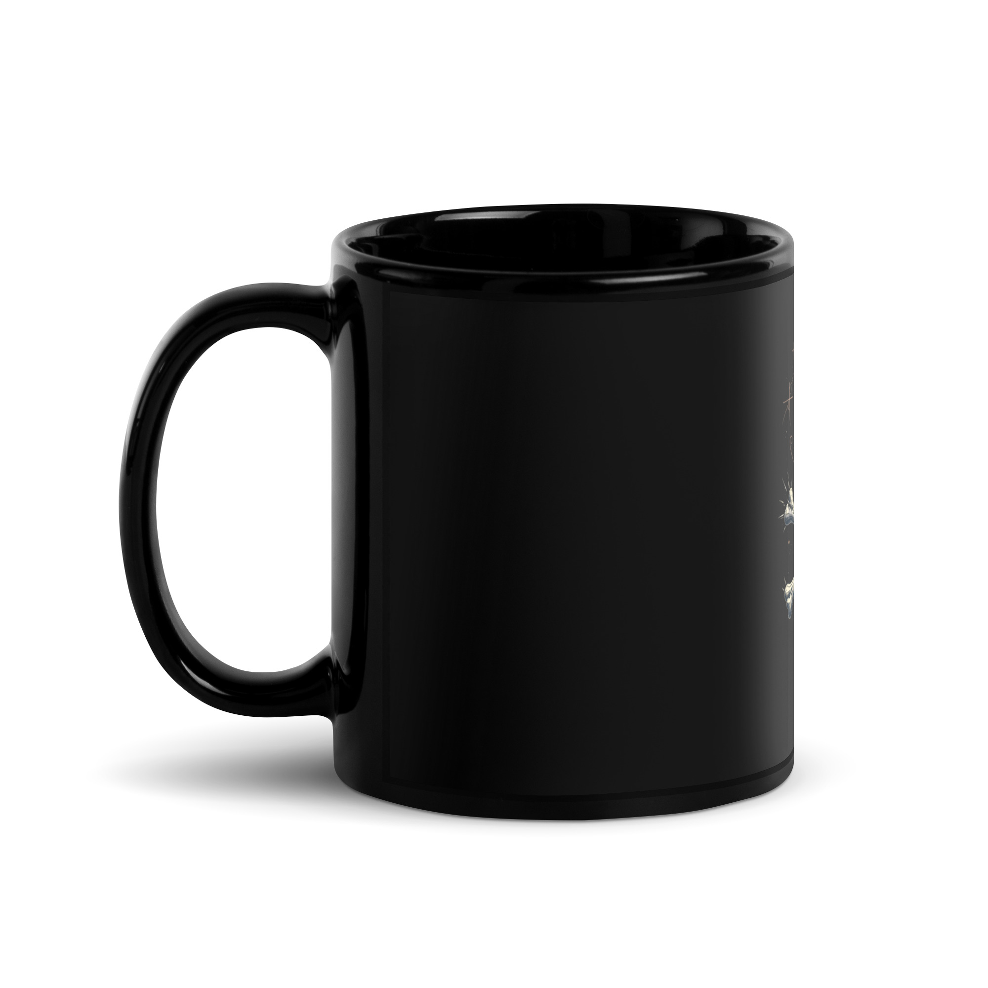 Mug brillant noir Skull&Bones – Image 2