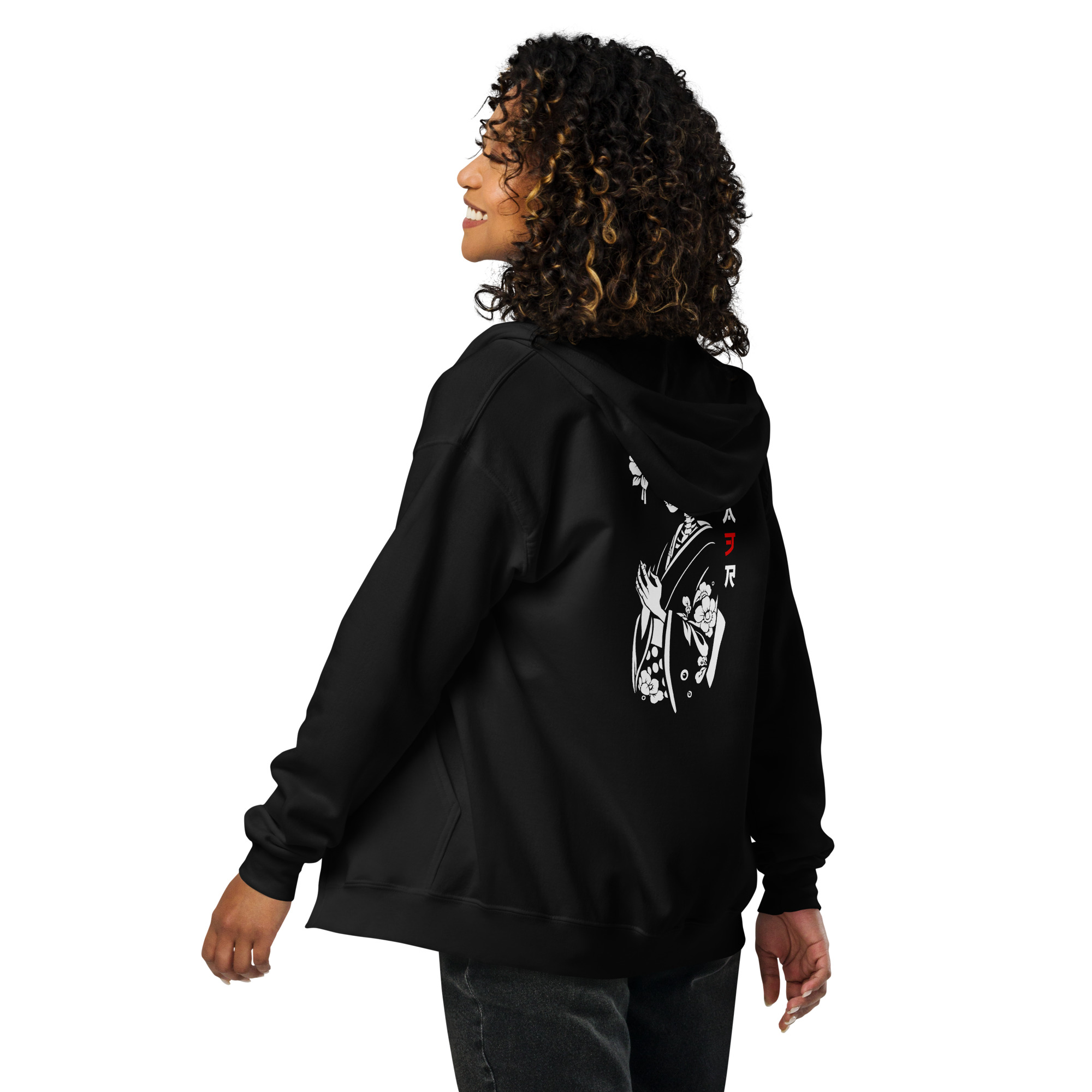 Sweat à capuche Zippé Skull&Geisha – Image 4