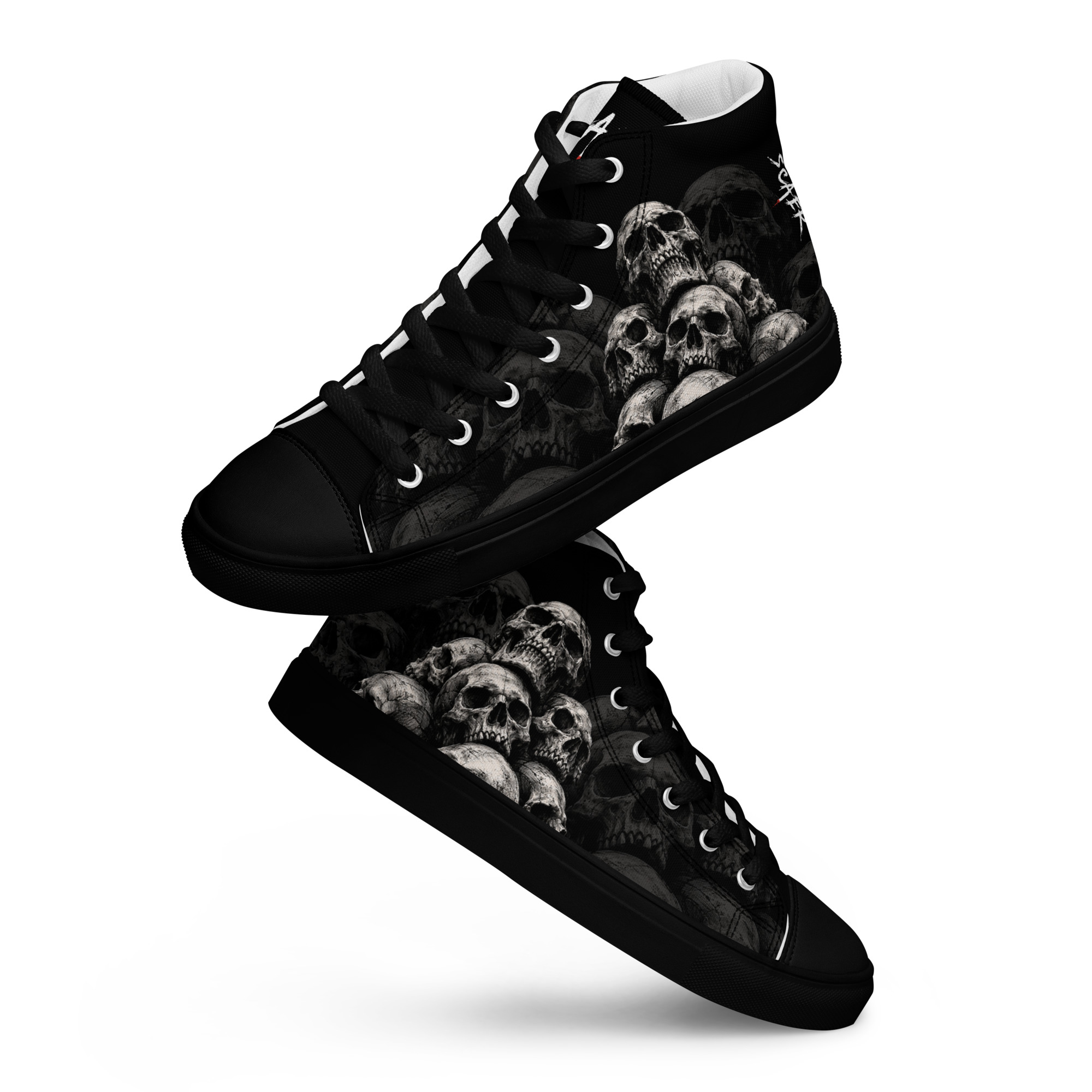 Baskets hautes en toile Skullz – Image 2